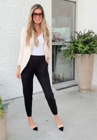 Blazer & Black Joggers